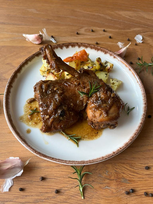 Conejo flambeado al Romero (260g)